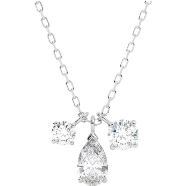 Swarovski Attract-hänge, Vit, Rhodiumpläterad