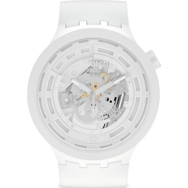 Swatch C-White Watch SB03W100 - Skeleton