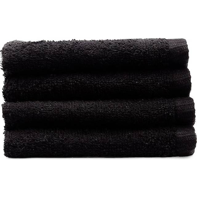 Catherine Lansfield snabbtorkande bomull 4-pack ansiktsduk svart