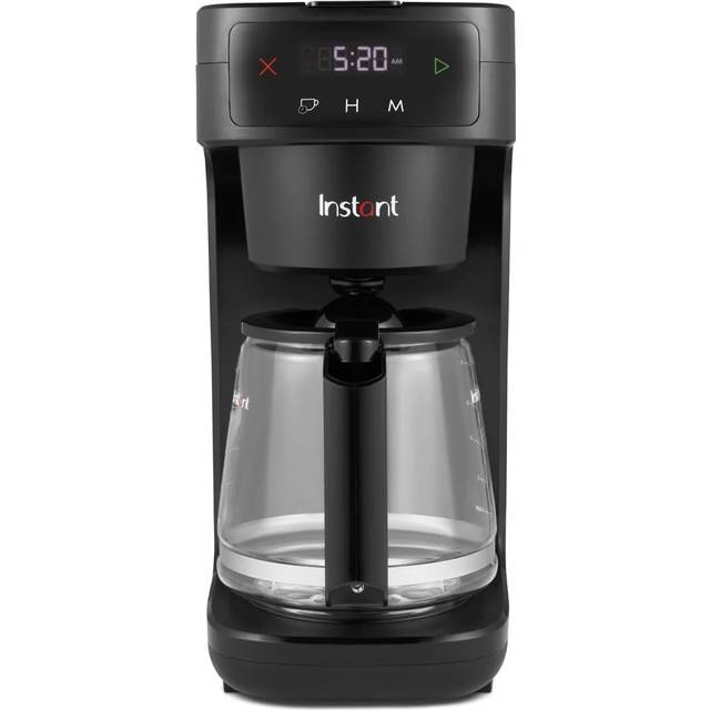 Instant Infusion Brew: 24-timmars programmerbar kaffebryggare, 12 koppar, återanvändbart filter, digital display, perfekt extraktion, glaskaraff, varmhållning