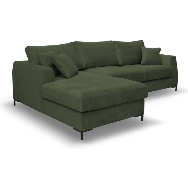 Inwood Upholstered Corner Sofa - Dark green 100 % polyester (87cm H X 285cm W X 175cm D)