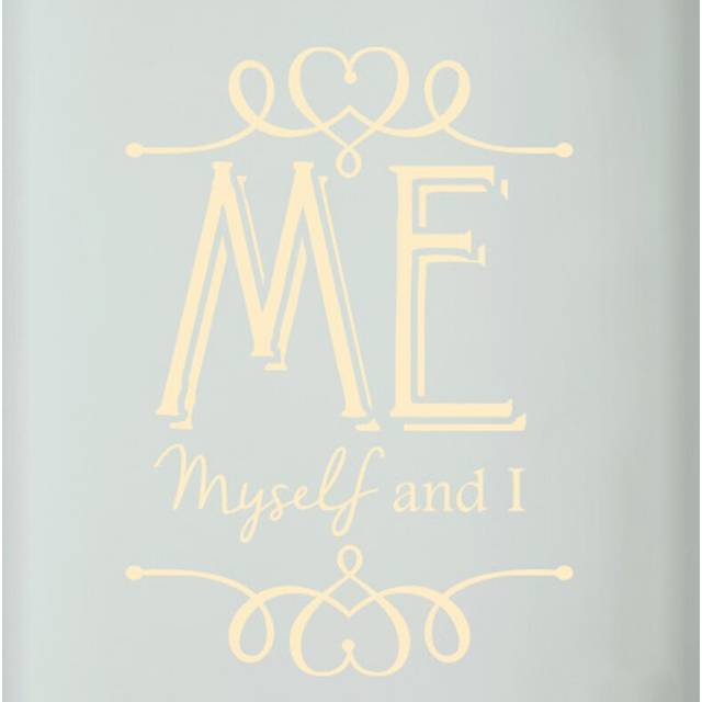 Me Myself and I Door Room Wall Sticker - Beige (57cm H X 40cm W)