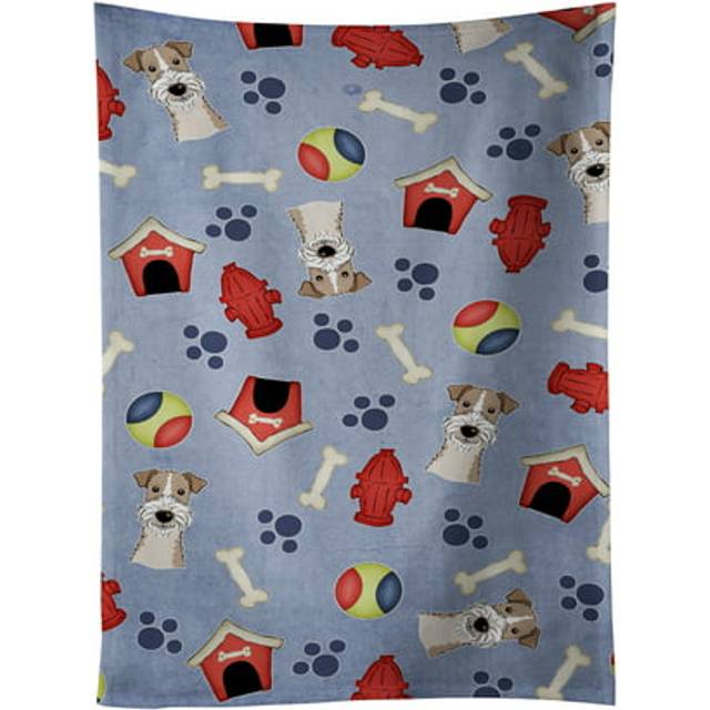 Caroline's Treasures BB4026KTWL Wire Haired Fox Terrier Kitchen Towel  25 x 15  Multicolor