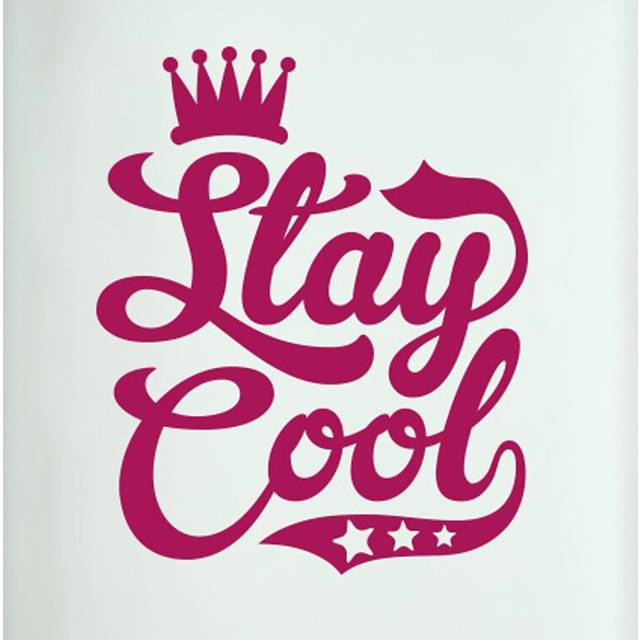 Stay Cool Door Room Wall Sticker - Violet (49cm H X 40cm W)