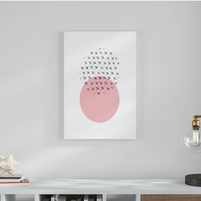 Spot Light I by June Erica Vess - Graphic Art Print - Wrapped Canvas (76cm H x 51cm W)