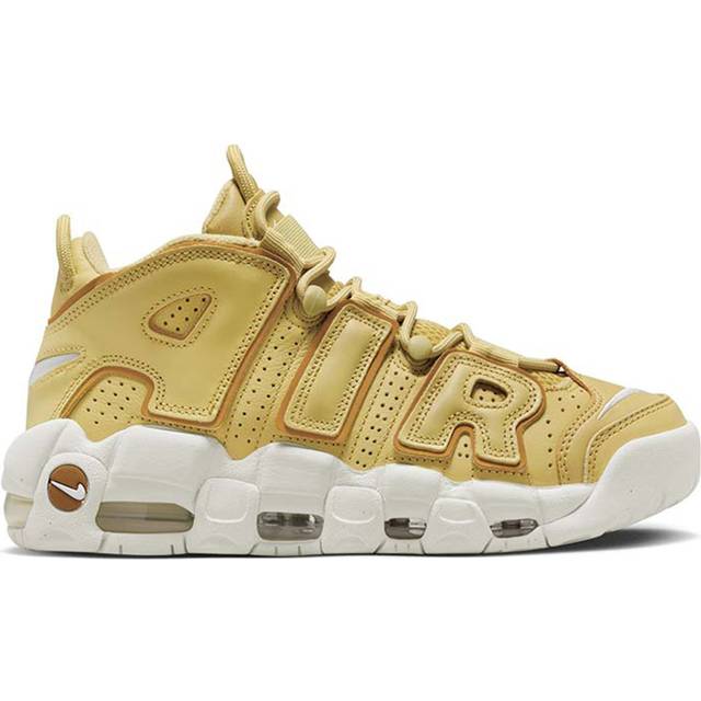 Nike - Buff Gold and Bronzine Sail Air More Uptempo Sneakers 38
