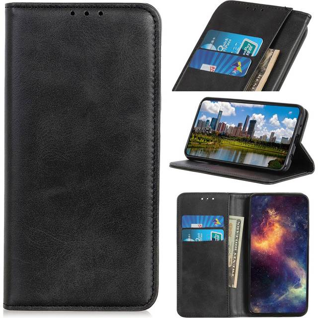 Samsung Galaxy A40 split läderfodral - Svart