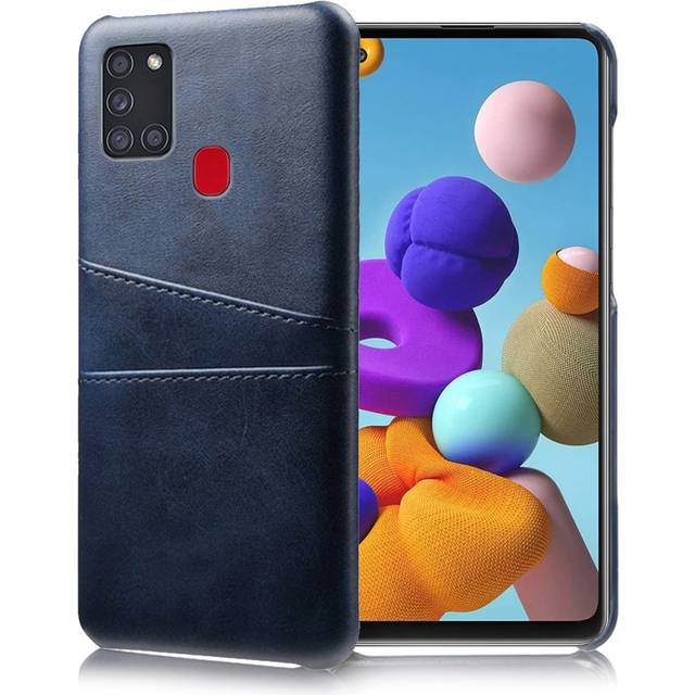 Samsung Galaxy A21s skal med korthållare - Blå