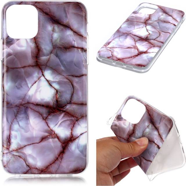 Marmormotiv iPhone 11 Pro Max skal - Ådrig Rosa Marmor