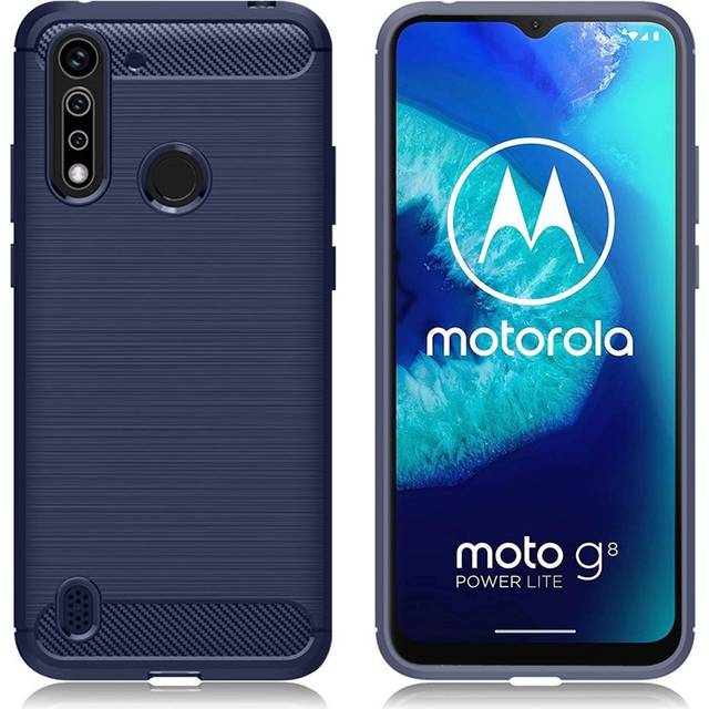 Carbon Flex Motorola Moto G8 Power Lite skal - Blå