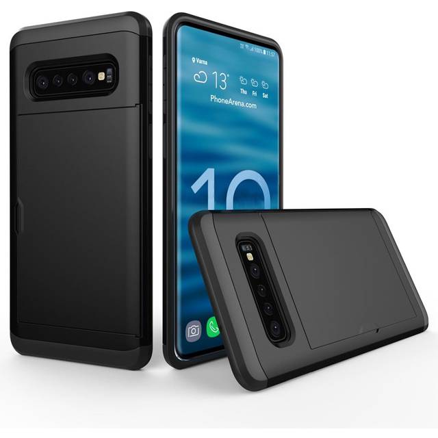 Samsung Galaxy S10 Plus Korthållare hybrid fodral - Svart