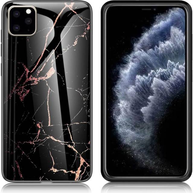 Fantasy Marmor iPhone 11 Pro skal - Svart/Guld