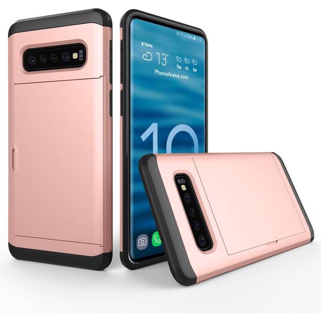 Samsung Galaxy S10 Plus Korthållare hybrid fodral - Rosguld