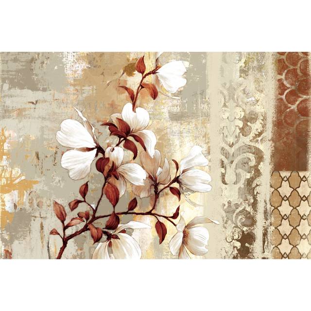 Spiced Flower Paint - Wrapped Canvas Painting (20cm H x 30cm W x 3.8cm D)