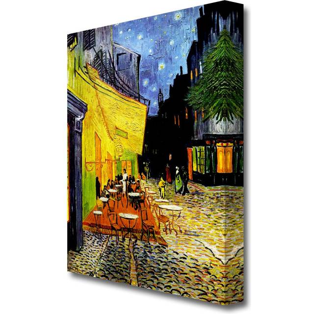 'Cafe Terrace 2' by Vincent Van Gogh Oil Painting Print on Wrapped Canvas (142.2 cm H x 101.6 cm W)