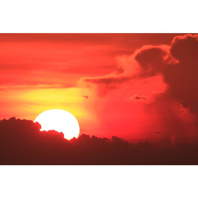 Luanna Big Sun On Sunset - Wrapped Canvas Photograph (20cm H x 30cm W x 3.8cm D)