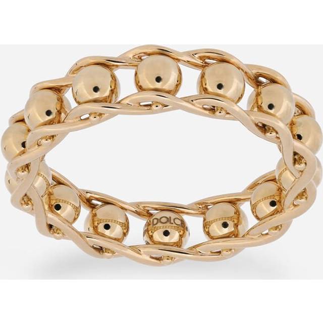 Dolce & Gabbana Tradition Yellow Gold Rosary Band Ring - Man Rings Gold 56
