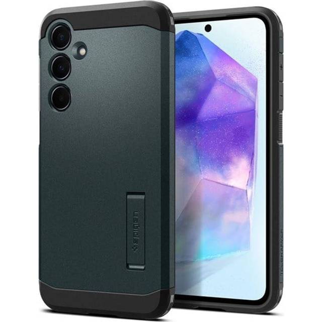 Spigen Tough Armor Hülle Kompatibel mit Samsung Galaxy A55 5G -Schwarz