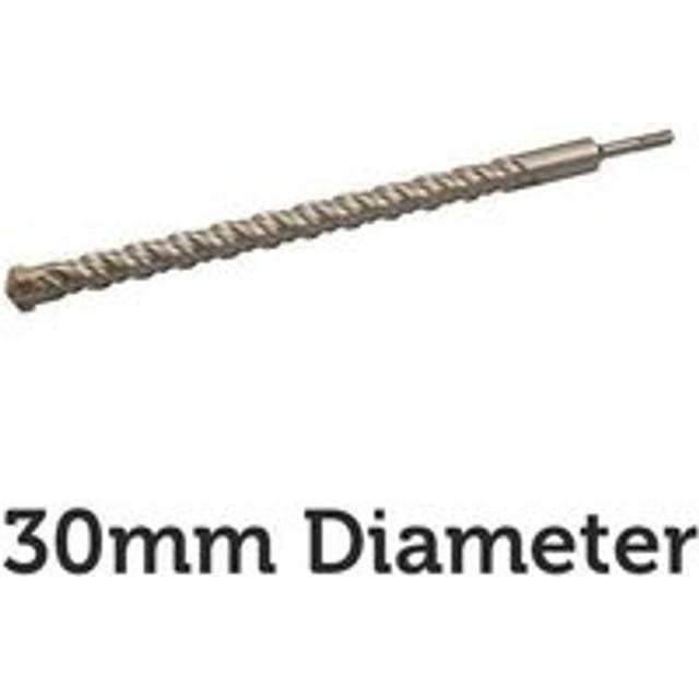 30mm x 460mm SDS Plus Crosshead Masonry Drill Bit Tungsten 4 Point Cutting Head
