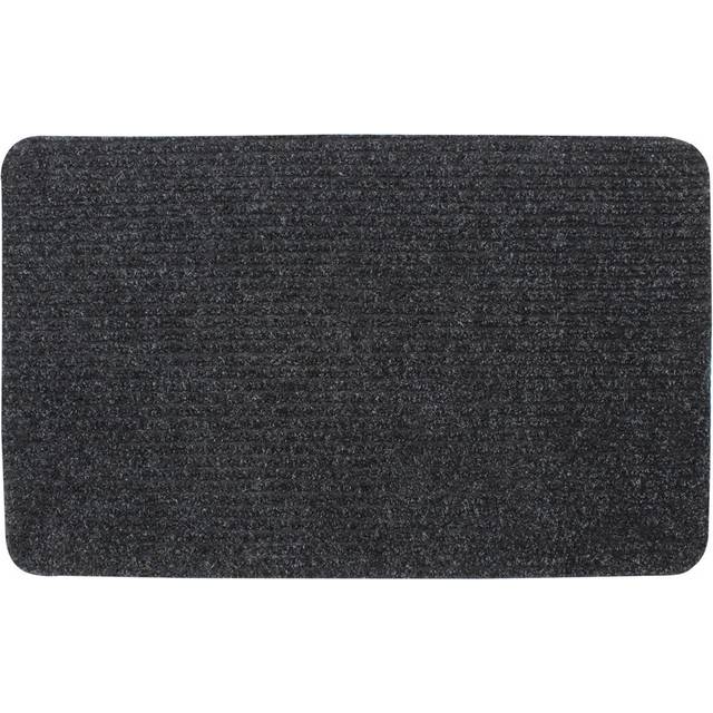 Delta Ribbed Lightweight Indoor Entrance Doormat, 80x50cm, Charcoal