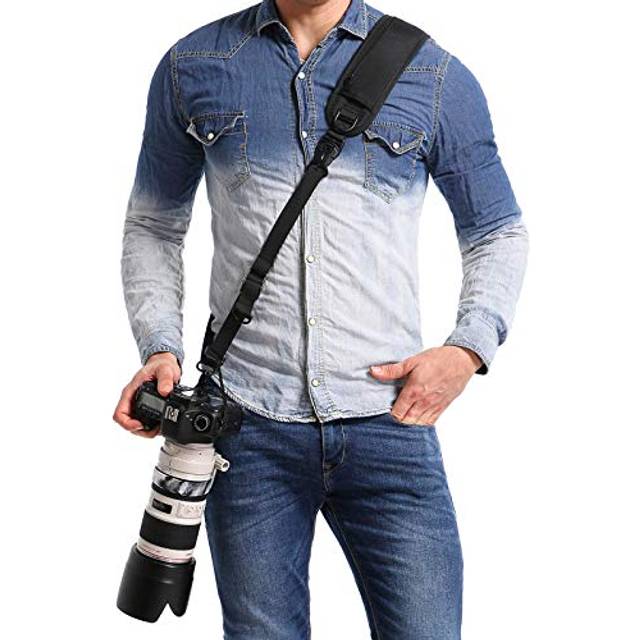 waka Camera Shoulder Strap, Anti-slip Over Shoulder Camera Sling Strap Quick Release with Safety Tether, Comfortable Camera Neck Strap for DSLR Camera