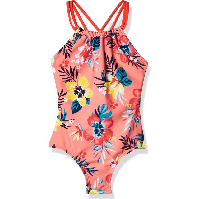 Kanu Surf Girls' Jasmine Beach Sport Halter One Piece Swimsuit  Brooke