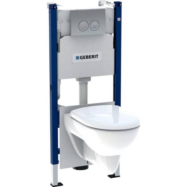 Vägghängd Toalett Geberit Duofix Delta Renova Inkl Sits