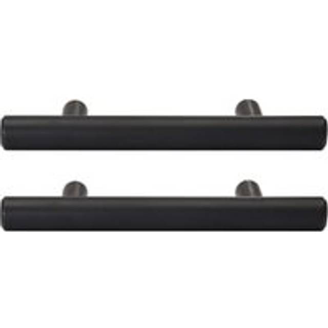 Wickes T-Bar Black Cabinet Handle - 115mm - Pack of 2