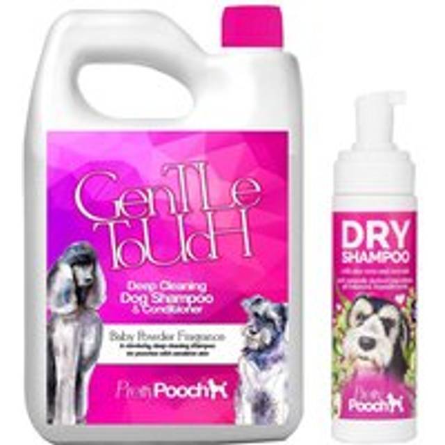 Baby Powder Dog Shampoo 2L & Waterless Dry Dog Shampoo 250ml - Pink - One Size