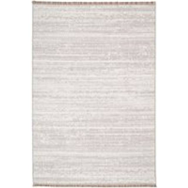 Neutral Beige Brown Scandi Boho Fringed Textured Rug - 120cm x 170cm