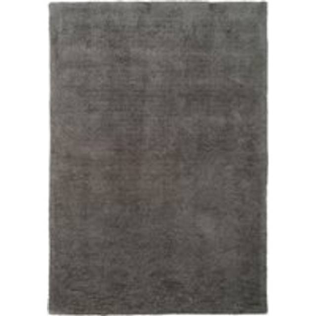 Neutral Plush Soft Textured Grey Area Rug - 120cm x 170cm