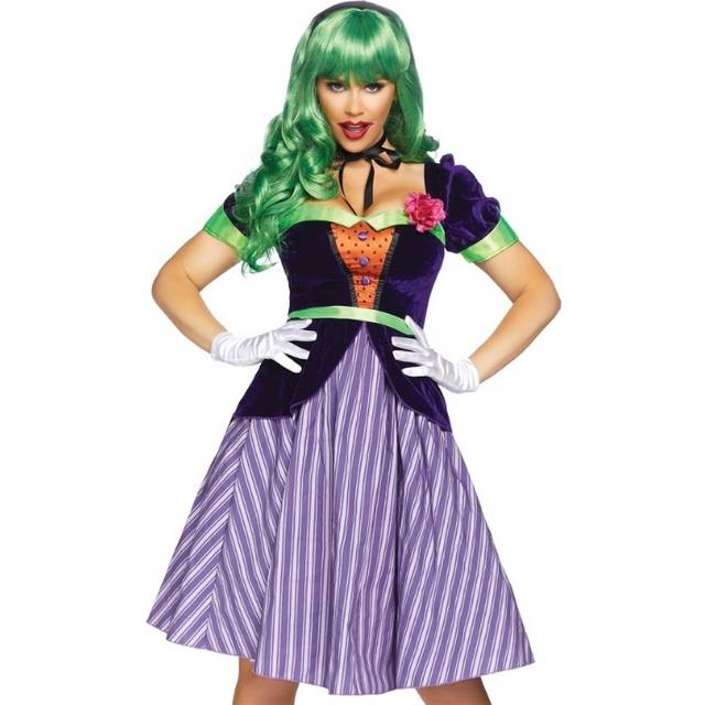 Laughing Lady Women's Costume | Women's Costumes - Green&#47;Orange&#47;Purple (S)