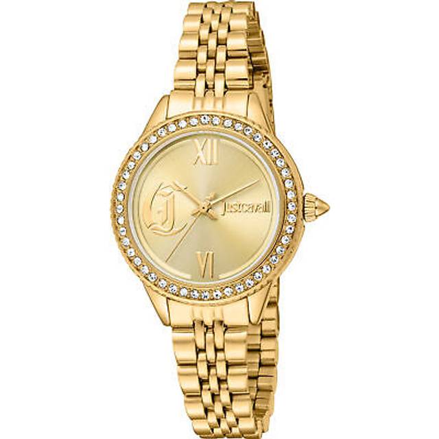 Just Cavalli, Accessoarer, Dam, ONE Size, Analog Rostfritt Stål Klocka - yellow (ONE SIZE)