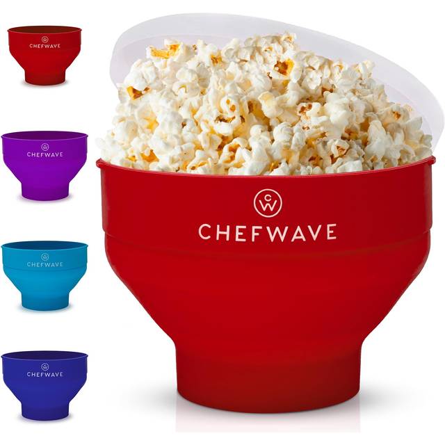 ChefWave Silicone Popcorn Popper in Red