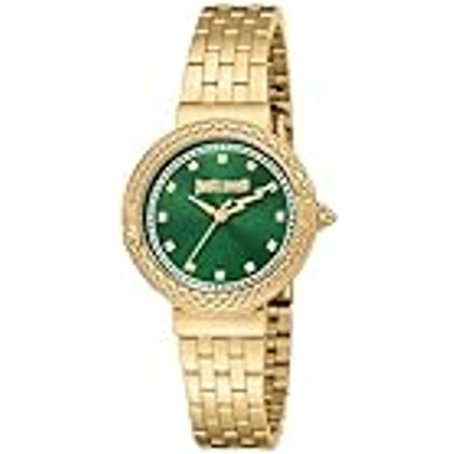 Just Cavalli, Accessoarer, Dam, ONE Size, Klassiskt Rostfritt Stål Analog Klocka - yellow (ONE SIZE)