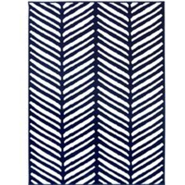 THE RUGS Maestro Collection Herringbone Design Rug in Navy | Size: 160cm x 230cm