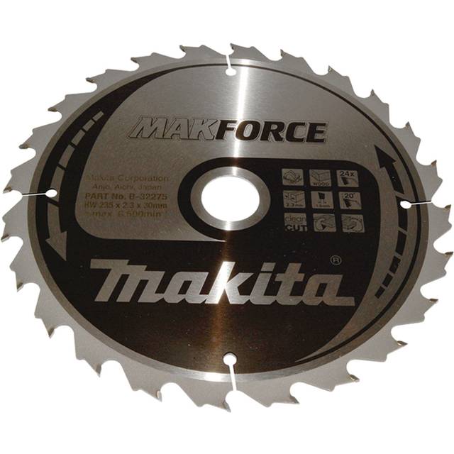 Makita MAKFORCE Circular Saw Blade for Wood Cutting 235mm 24T 30mm