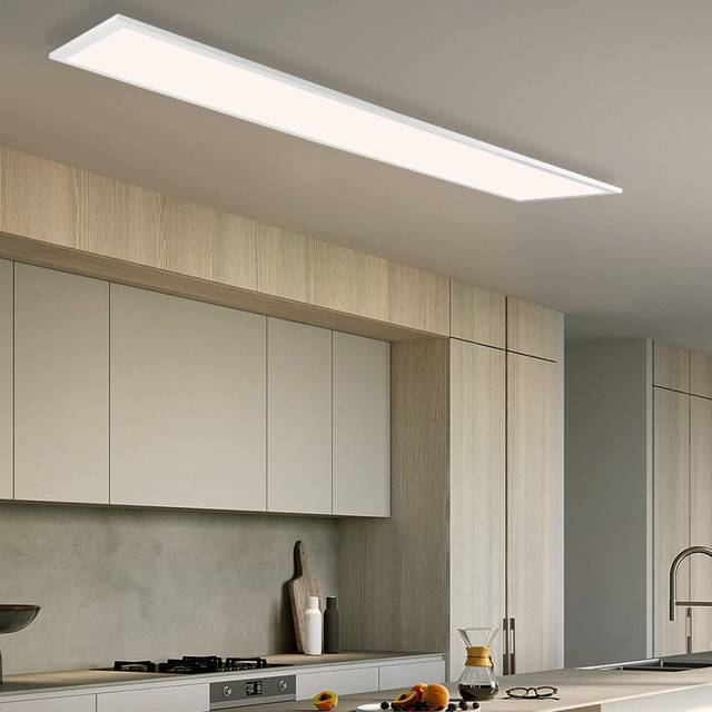 Ivy Bronx LED Ceiling Light Modern Dimmable Flat 48W Panel Kalgoorlie 120cm White 1cm H X 120cm W X 30cm D