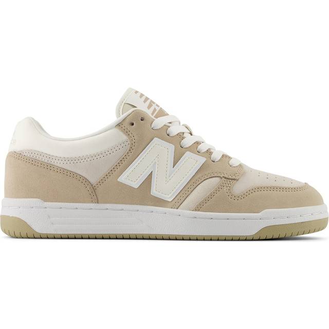 New Balance – 480 – Sandfärgade sneakers i mocka-Naturlig