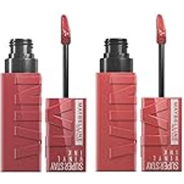 New York SuperStay Vinyl Ink Lip Tint Bright Color 35 Cheeky + SuperStay Vinyl Ink Color 40 Bright Witty Finish - 2 Lipsticks with Precision