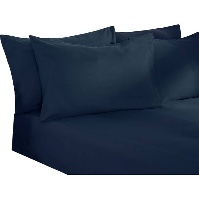 Brentfords Plain Dyed Fitted Single Sheet - Navy - Blue