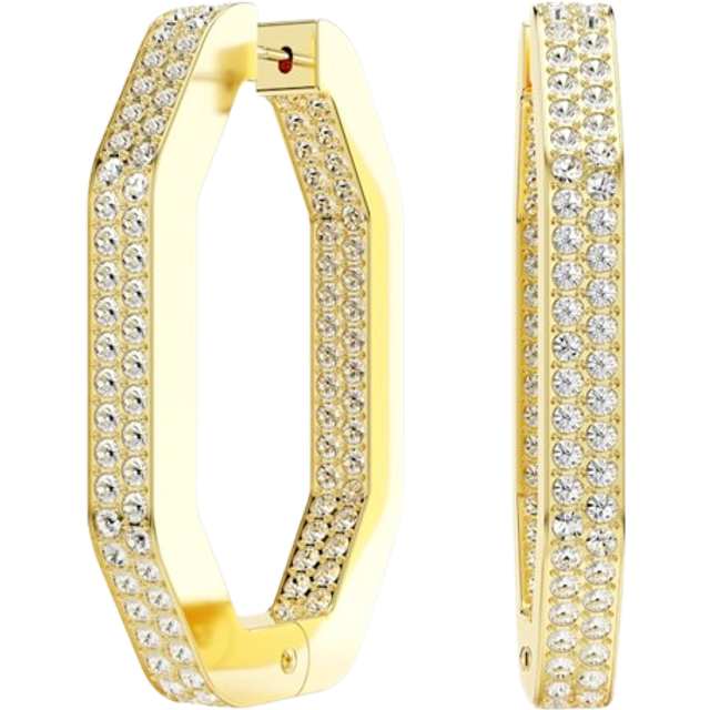 Swarovski, Earrings, female, Yellow, ONE SIZE, Geometric Hoop Earrings Dextera Collection