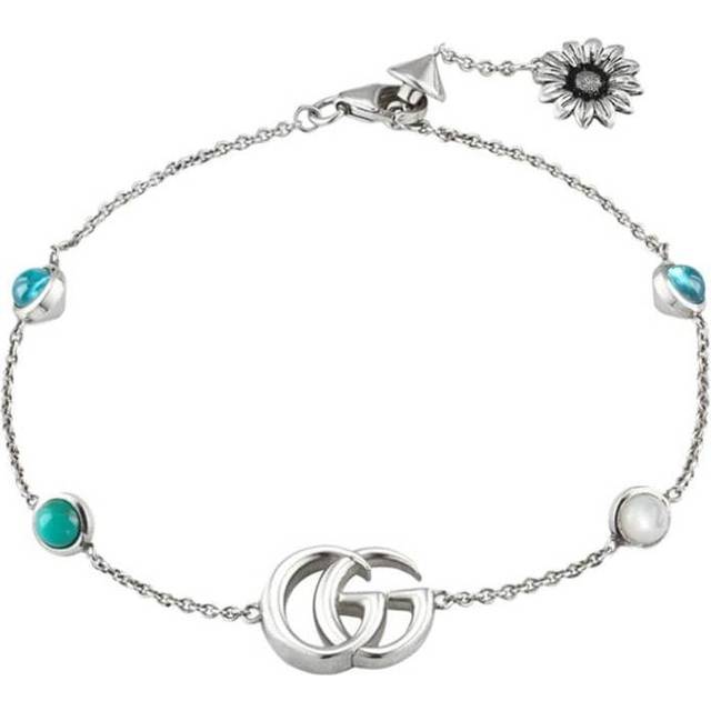Gucci GG Marmont Flower sterling silver bracelet