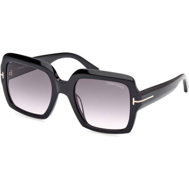 TOM FORD Woman FT1082 KAYA 01B Sunglasses Acetate Black Grey Squared Normal Shaded