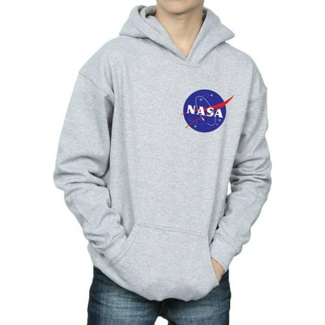 NASA Boys Classic Insignia Chest Logo Hoodie 12-13 grey
