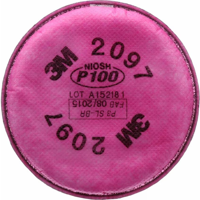 3M - 2097 P100 Particulate Filter For 5000  6000  6500  7000 And FF-4 Pink