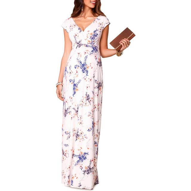 Tiffany Rose Alana Japanese Garden Print Maternity Maxi Dress, Ivory/Multi