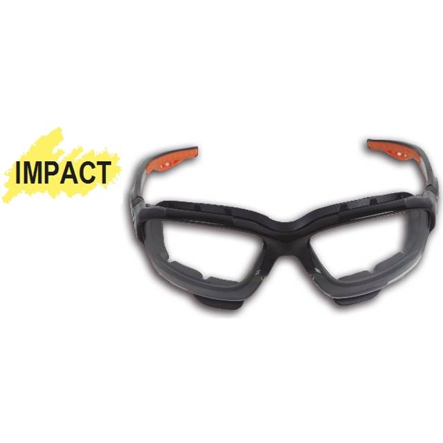 Beta Safety Glasses with Clear Polycarbonate Lenses - 7093BC - Grey, Grey