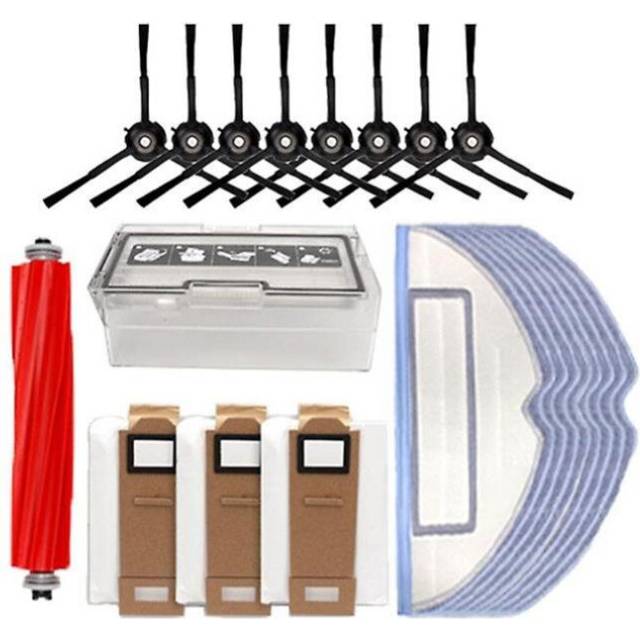 23pcs For Roborock G10/t7splus Side Brush Filter Screen Rag Dust Box