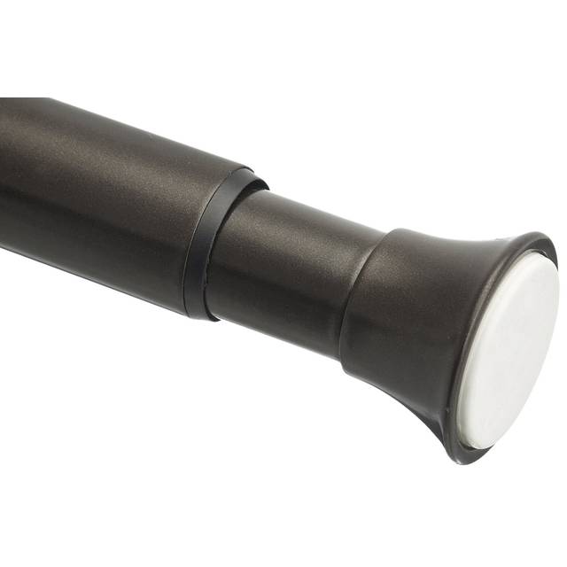 "Amazon Basics Tension Curtain Rod, Adjustable Length, 24-36"", Classic Finial, Bronze"